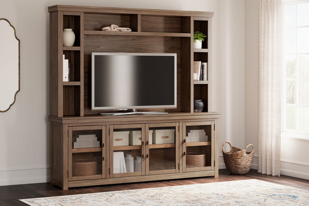Boardernest - 85" TV Stand With Hutch - Brown