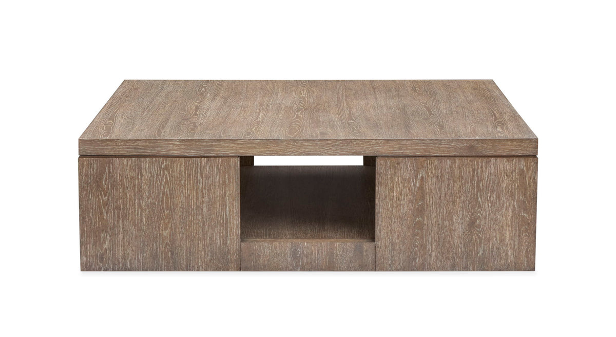Cypress - Square Cocktail Table With Casters - Spiced Brown