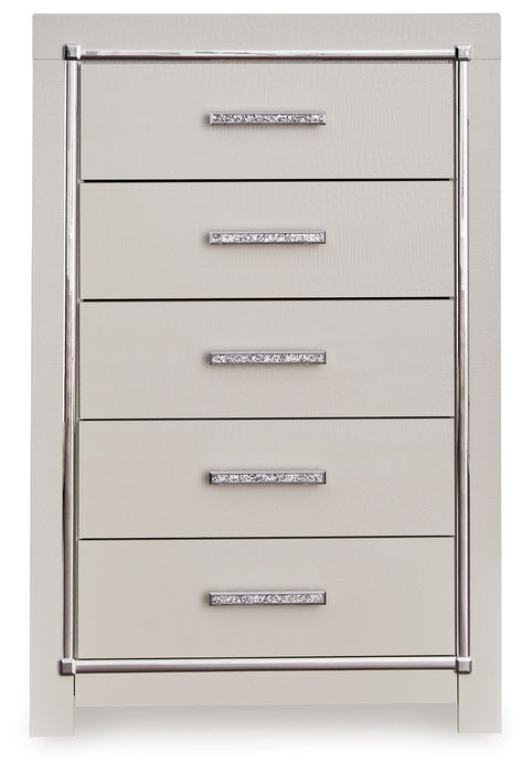 Zyniden - Silver - Five Drawer Chest