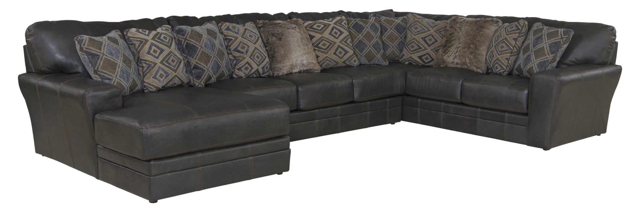 Denali - Italian Leather Match Sectional