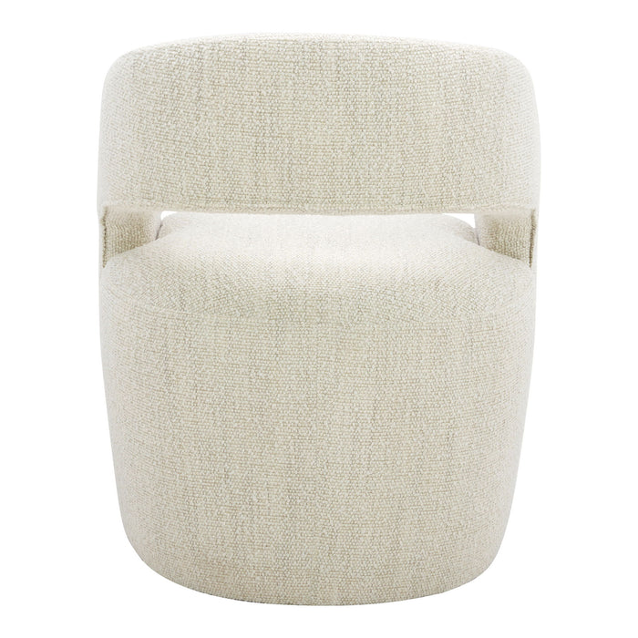 Barrow - Rolling Dining Chair - White Mist