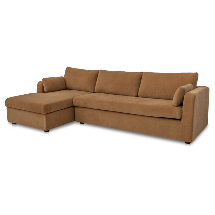 Burrow - Sleeper Sectional With Left Storage Chaise - Ginger