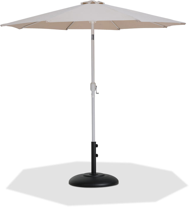 Fiji - Aluminum Patio Umbrella With Round Black And White Base