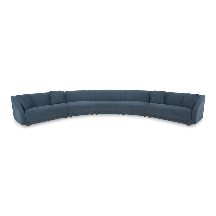 Fraser - 5 Piece Modular Sectional - Deep Blue