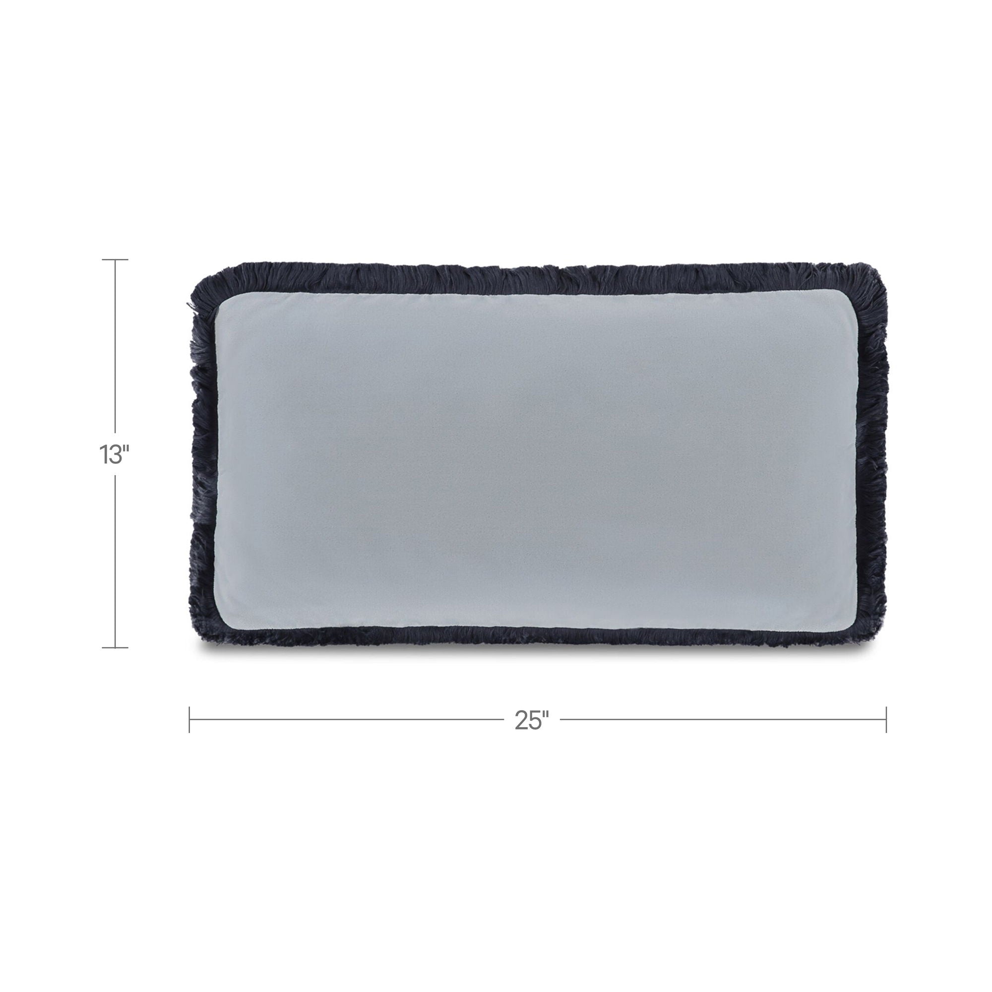 Yasmin - Lumbar Cushion Faux Mohair - Light Blue