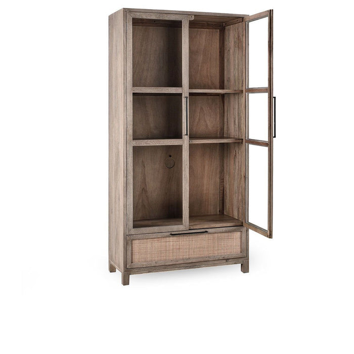 Jensen - 2 Door 1 Drawer Tall Cabinet - Taupe