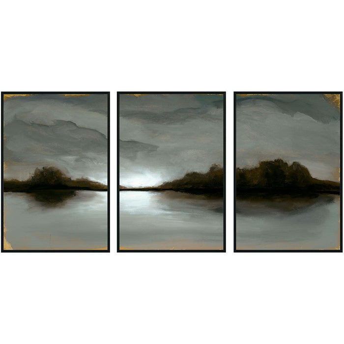 Illuminate - Painting 72' x 36' By Buddy Whitlock (Set of 3) - Black