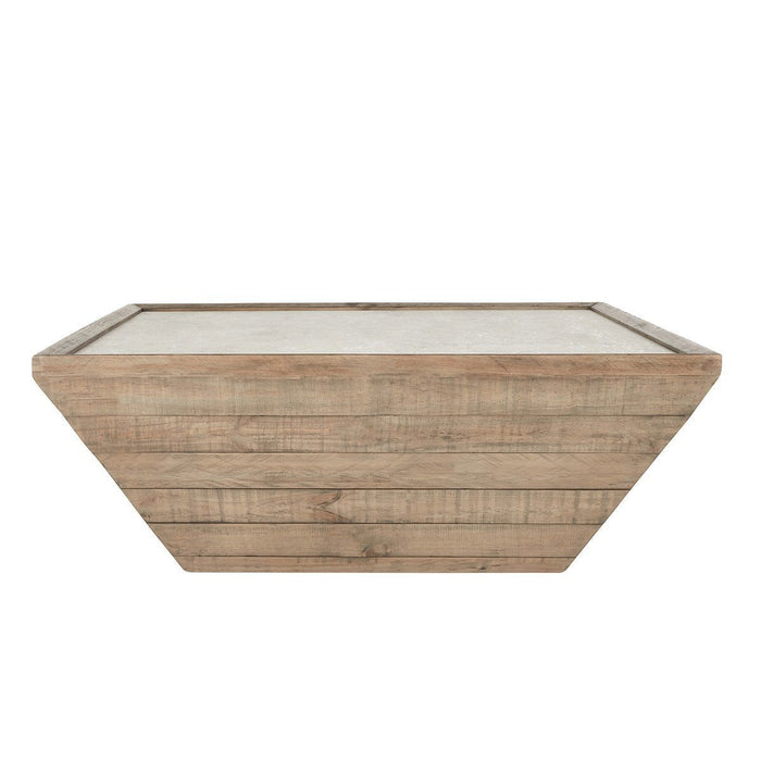 Dalton - Square Wood Coffee Table - Natural / Antique White