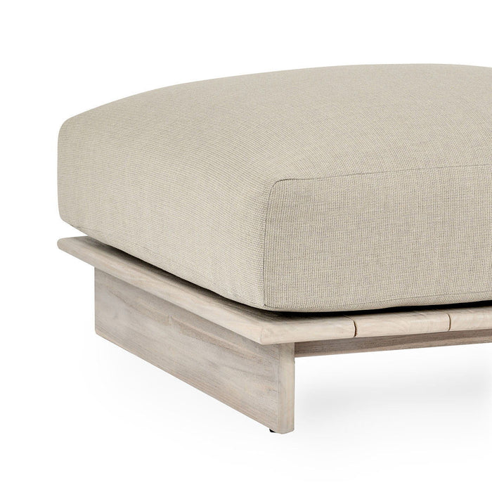 Livia - Teak Outdoor Ottoman - Taupe
