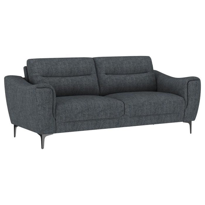 Nolan - Upholstered Sloped Track Arm Sofa - Charcoal