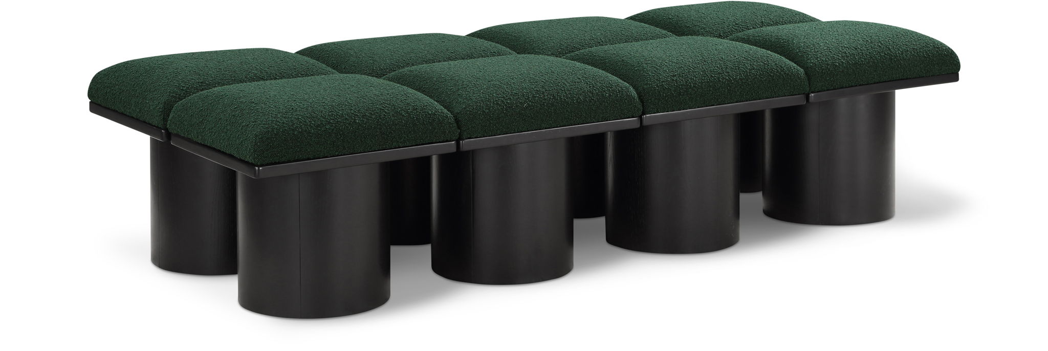 Pavilion - 8 Piece Modular Bench With Black Base