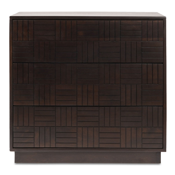 Denman - 3 Drawer Nightstand - Dark Brown