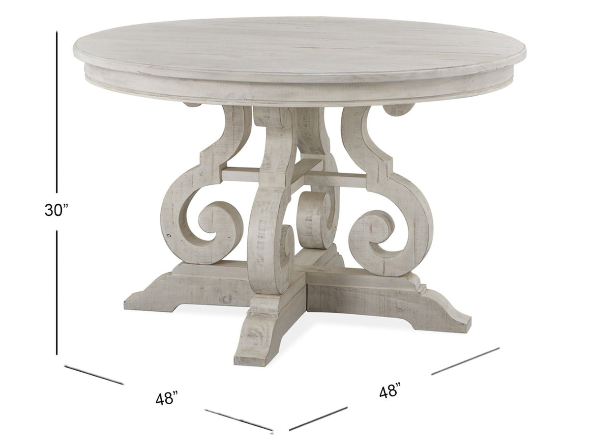 Bronwyn - 48" Round Dining Table - Alabaster