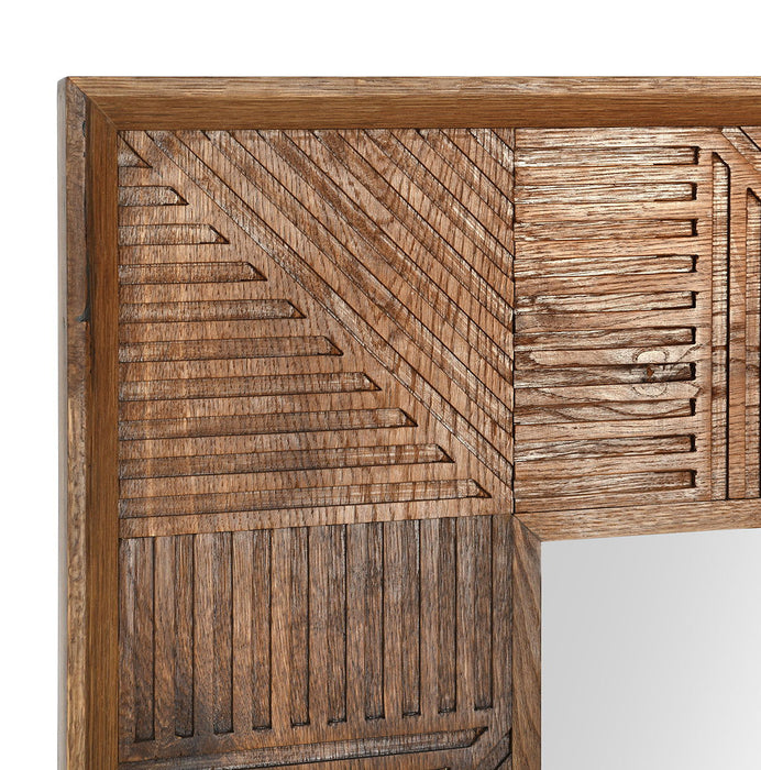 Santa Barbara - Square Mirror - Light Brown