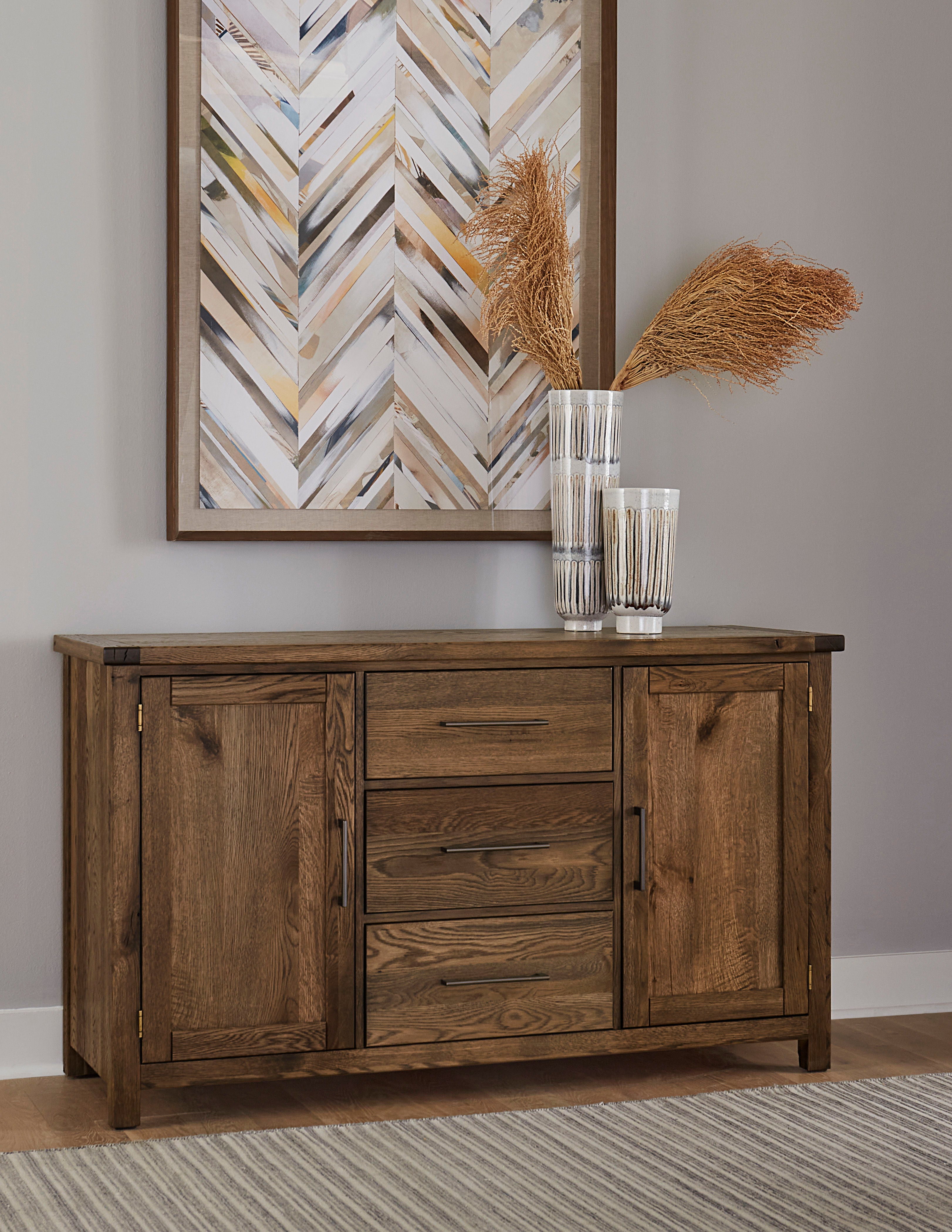 Dovetail - 3 Drawers Server With 2 Doors