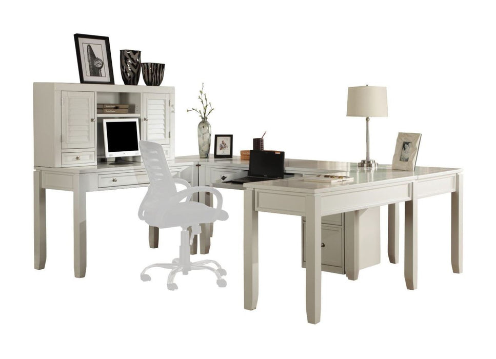 Boca - U Shape Desk With Hutch And File - Cottage White