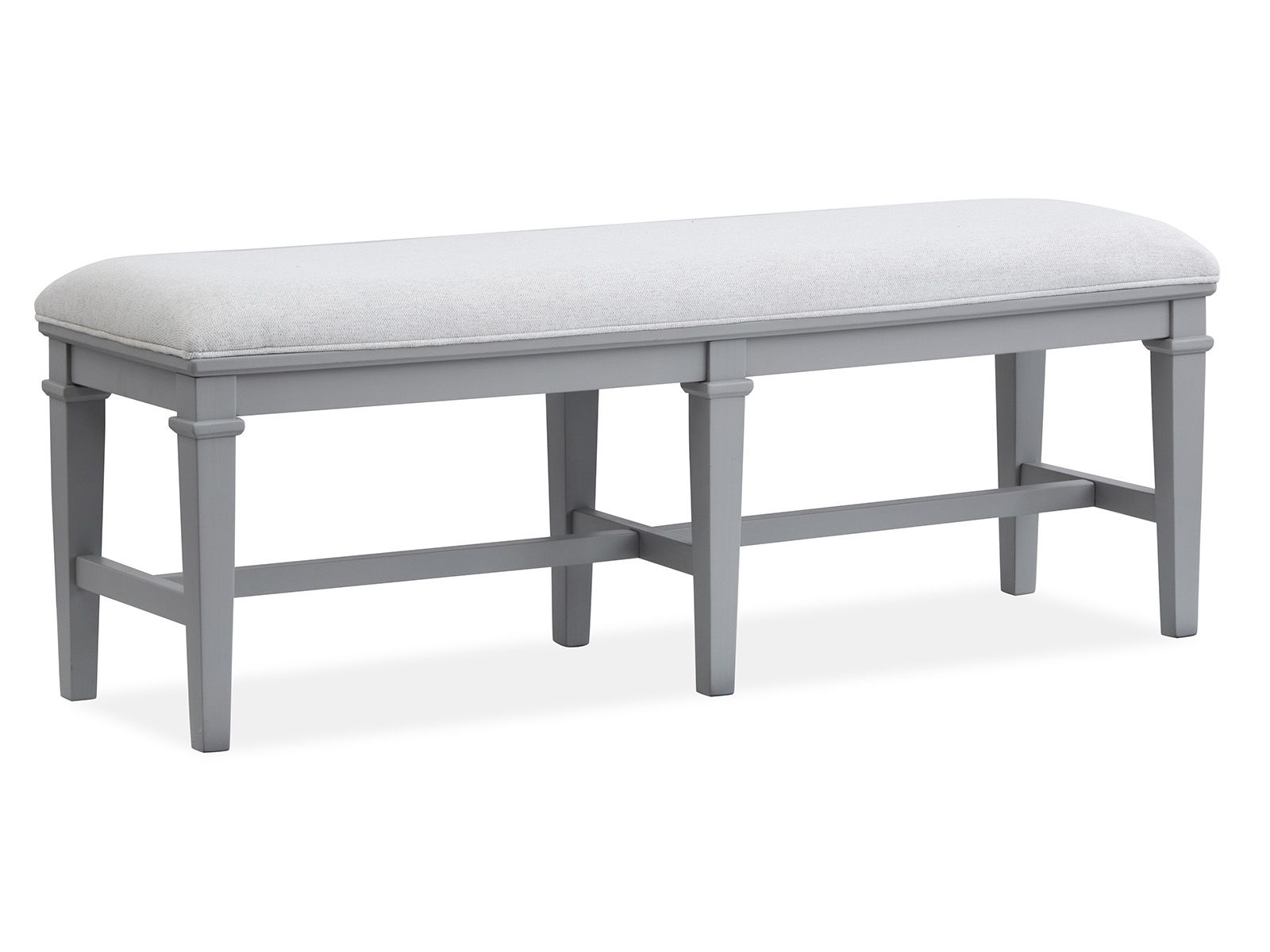 Charleston - Bench With Upholstered Seat - Gray