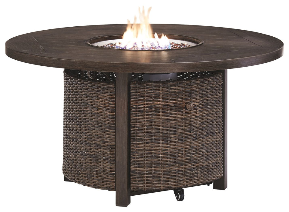 Paradise Trail - Round Fire Pit Table - Medium Brown