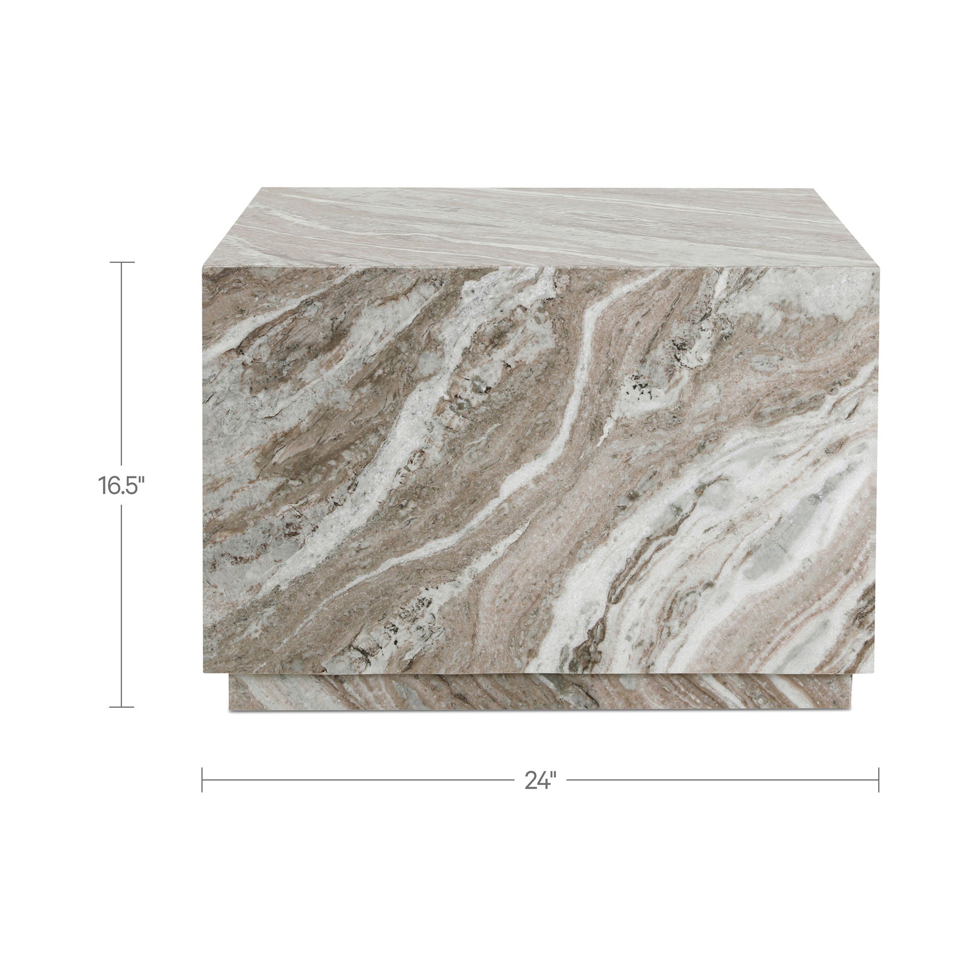 Lou - Outdoor Coffee Table - Light Brown / Beige