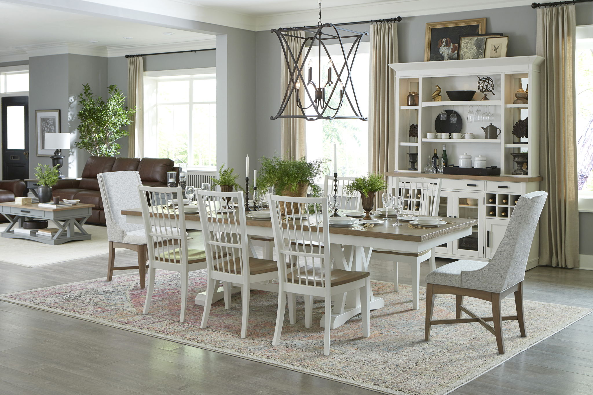 Americana Modern Dining - Spindle Back Dining Chair (Set of 2) - Cotton White