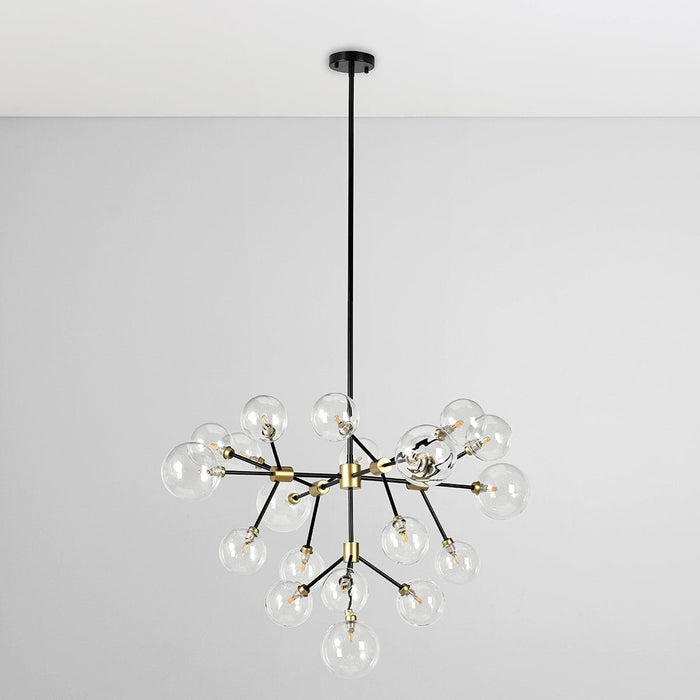 Phoenix - Chandelier - Black/Gold