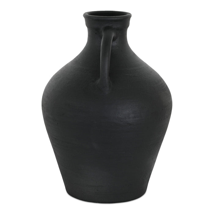 Lyra - Terracotta Vase - Black