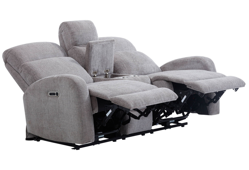 Tuscany - Power Reclining Console Loveseat - Whiskers Nature