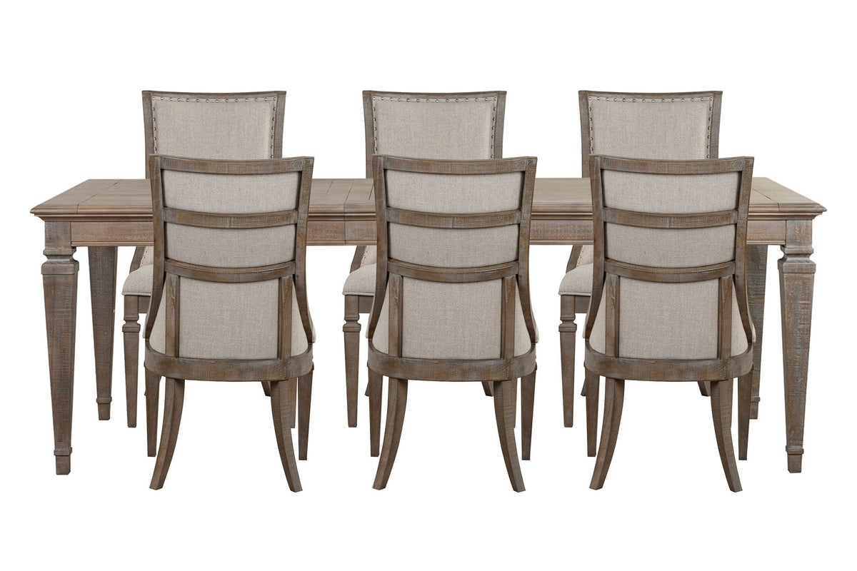 Lancaster - 7 Piece Extendable Rectangular Dining Table Set