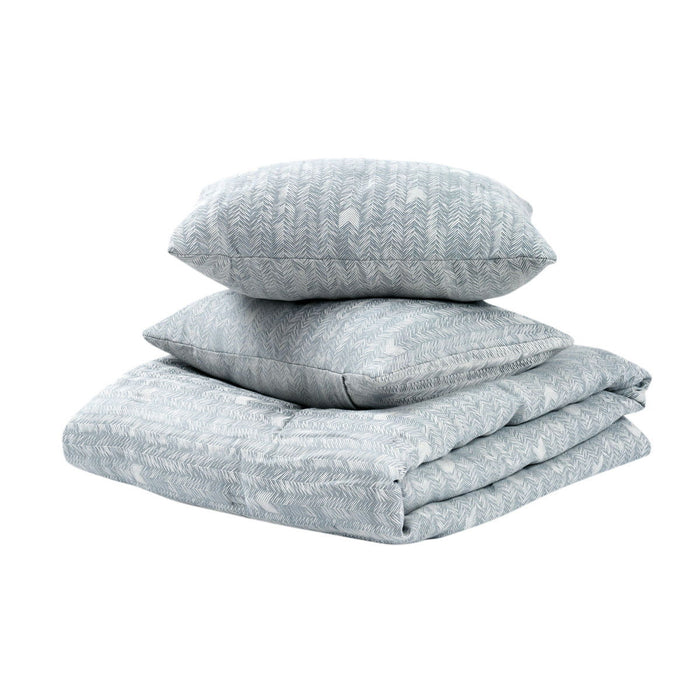 French Herringbone - 3 Piece Comforter Set