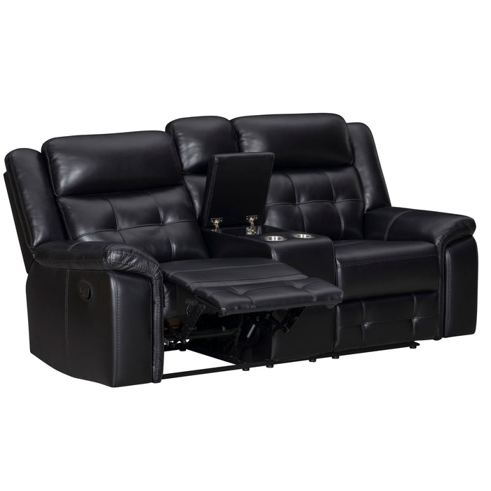 Clayton - Manual Reclining Console Loveseat - Phantom
