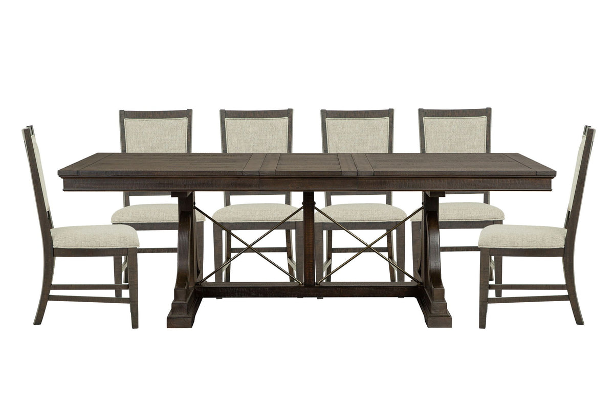 Westley Falls - Extendable Trestle Dining Table Set