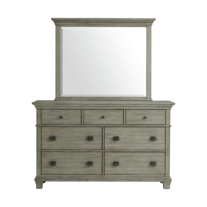 Crawford - Dresser & Mirror Set - Grey