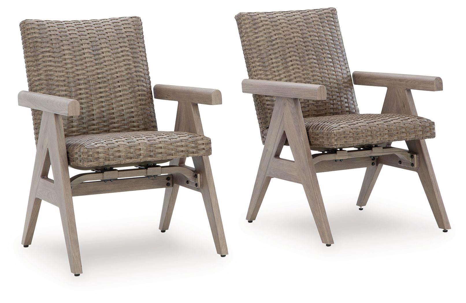 Cliff Trails - Rocking Arm Chair (Set of 2) - Beige