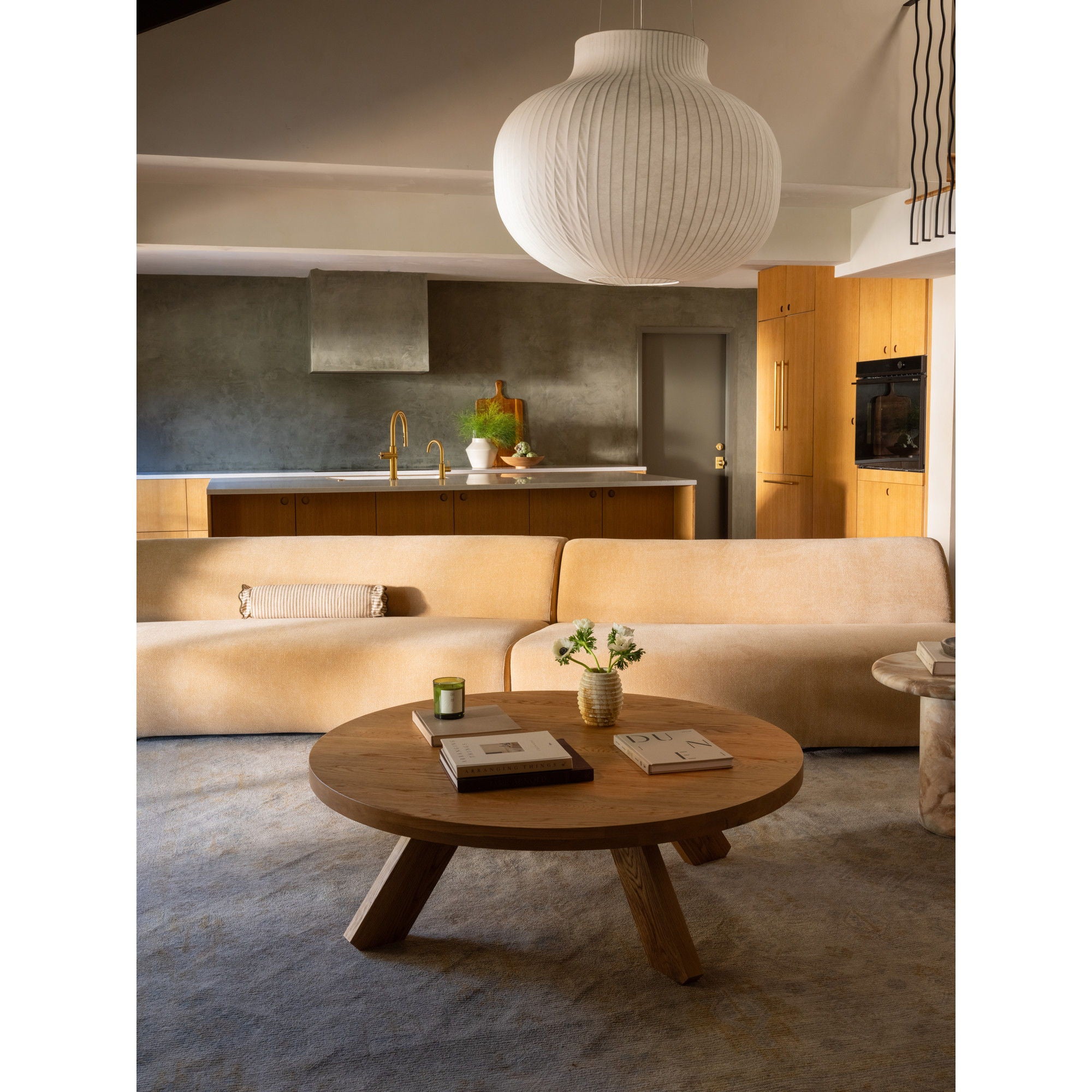 Naomi - 2 Piece Convex Modular Sectional - Golden Yellow