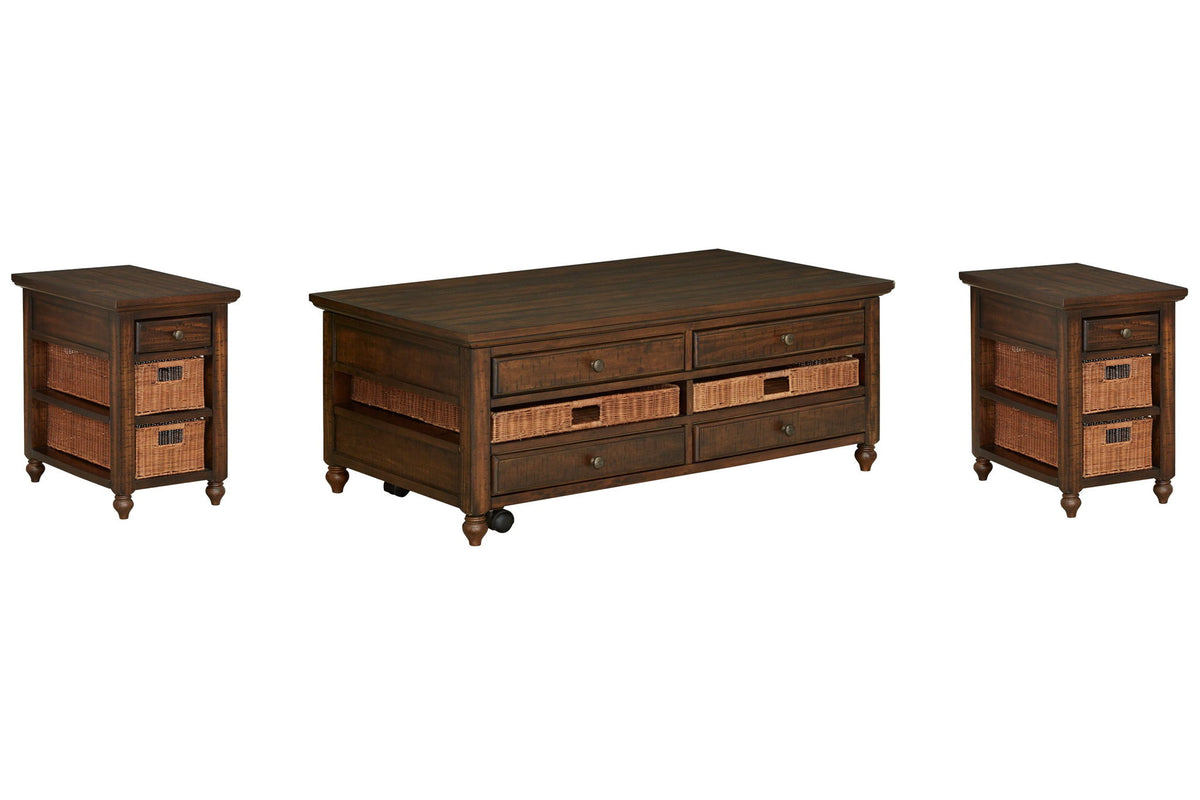 Cottage Lane - Rectangular Lift Top Cocktail Table Set