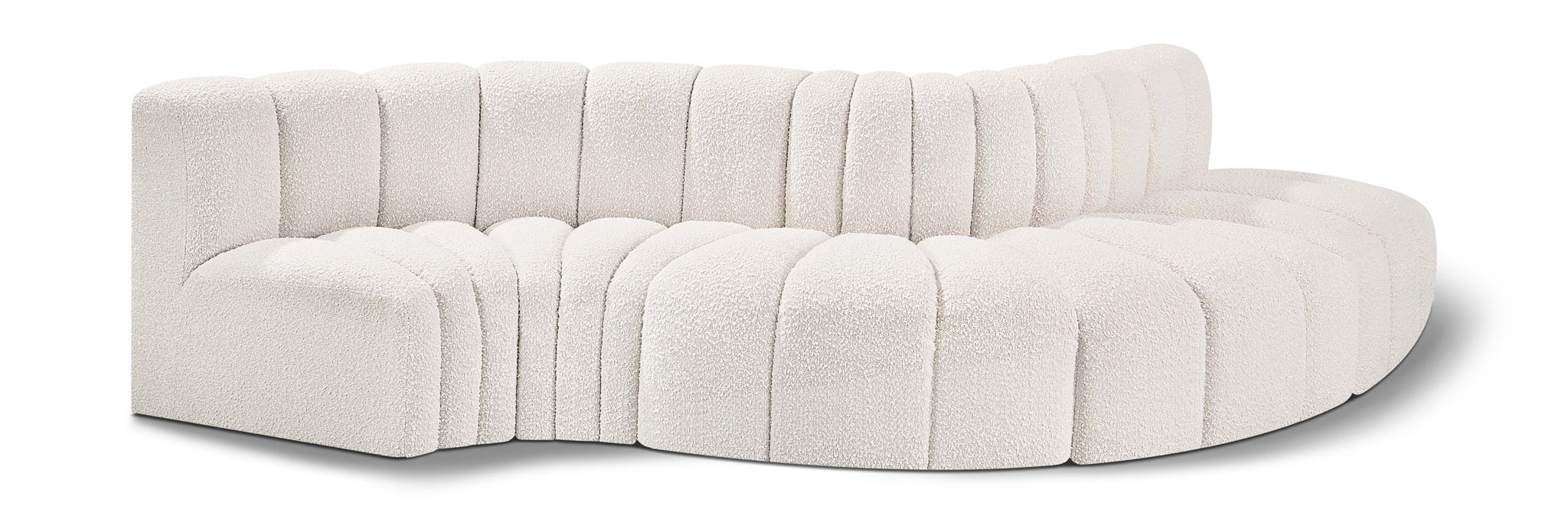 Arc - Boucle Fabric 5 Piece Modular Sofa