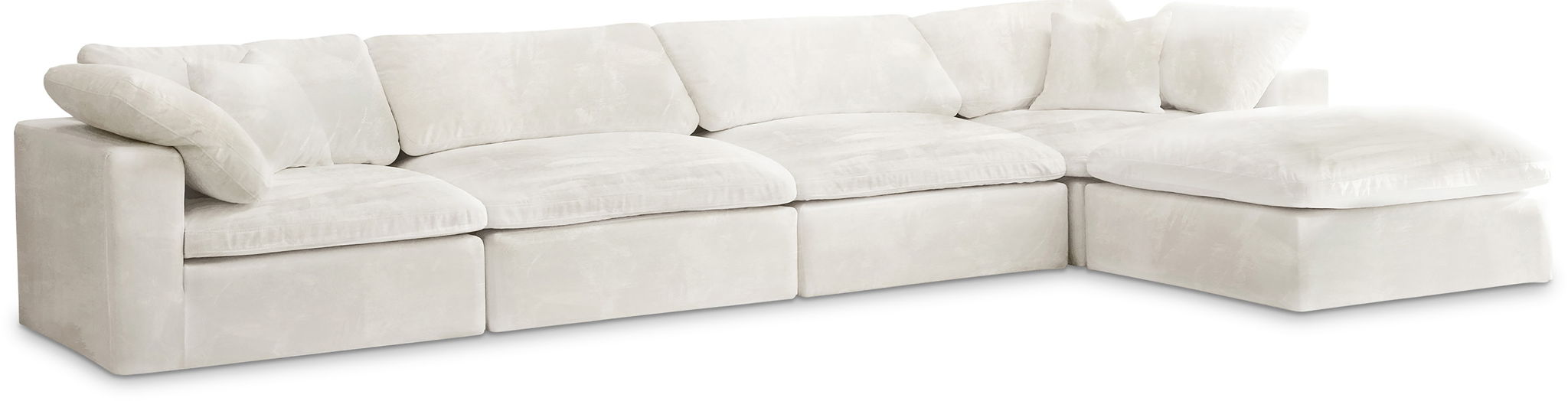 Cozy - 5 Piece Modular Sectional With Chaise
