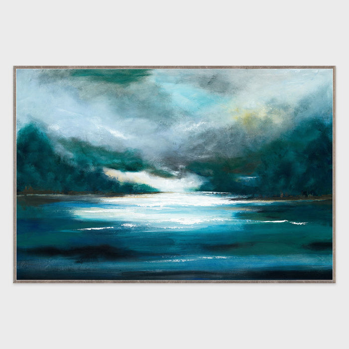 Creek - 60" x 40" Canvas Art - Blue