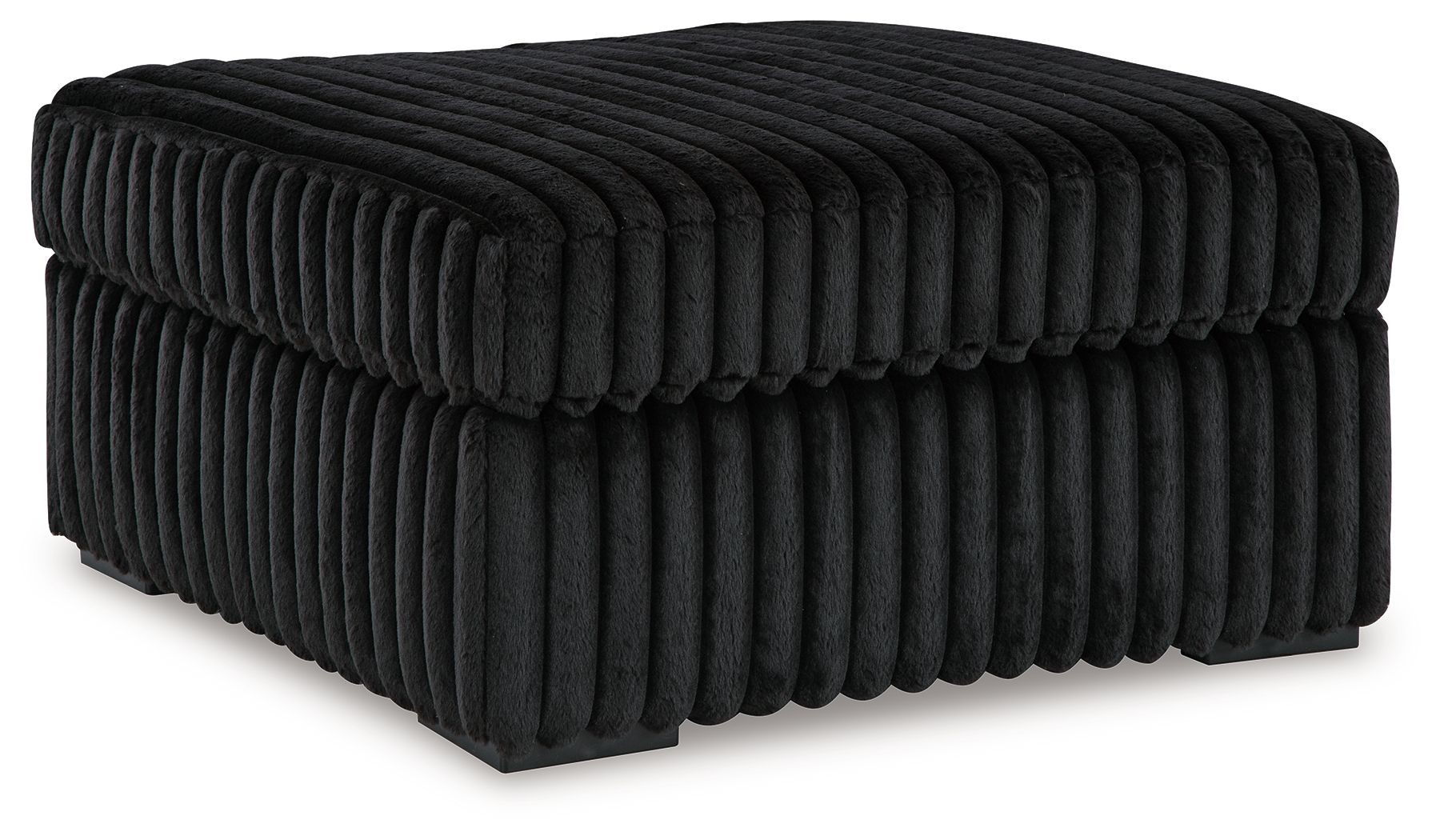 Midnight-Madness - 5 Pc. - 4-Piece Sectional With Raf Corner Chaise, Ottoman - Onyx