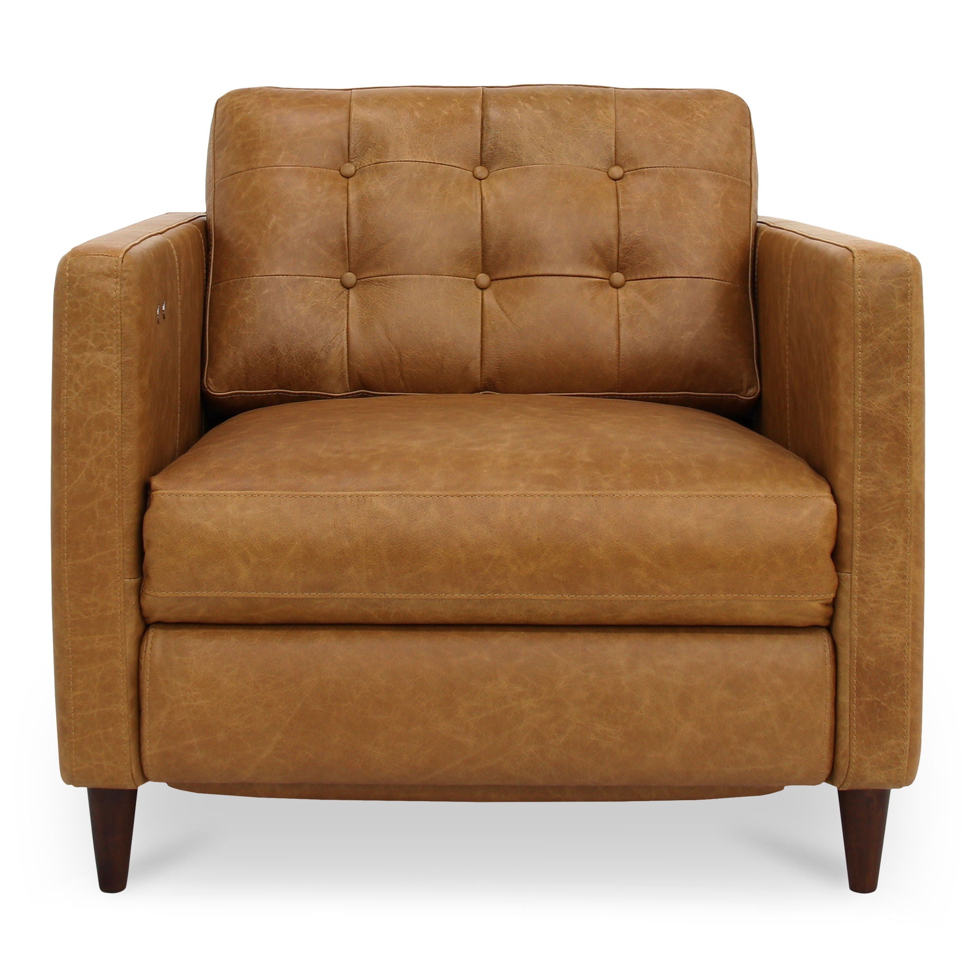 Bridgers - Leather Power Recliner Chair - Tan