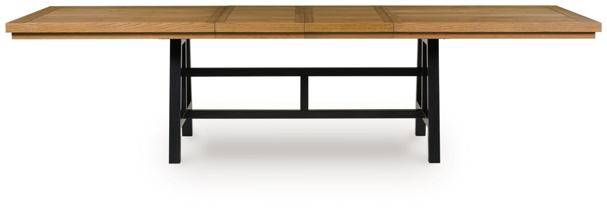 Galliden - Rectangular Dining Room Extension Table - Black / Brown