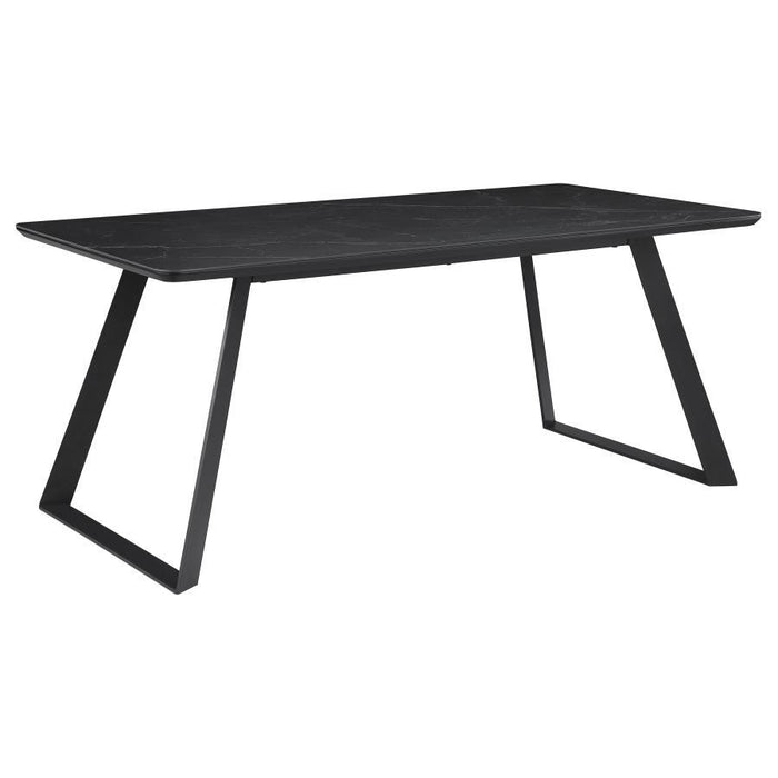 Smith - Rectangular Ceramic Top Dining Table - Black