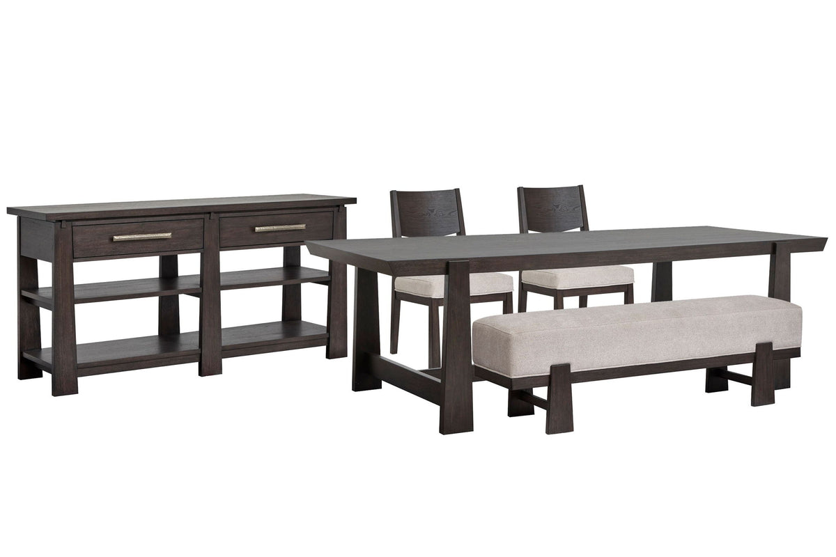 Tauren - Trestle Dining Table Set