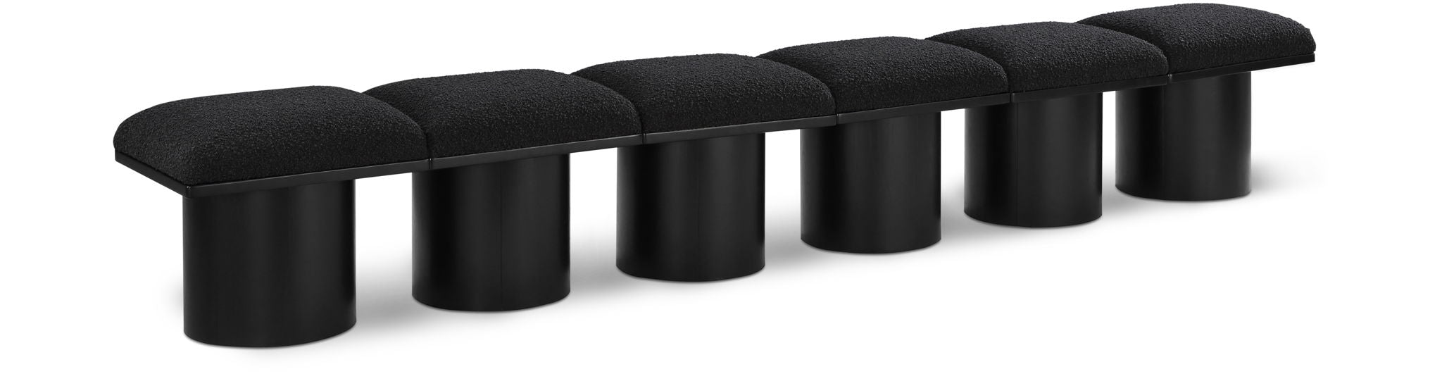 Pavilion - 6 Piece Modular Bench With Black Base