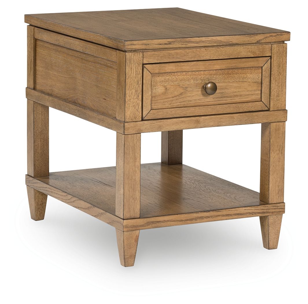 Sharlance - Light Brown - Rectangular End Table — NashCo Furniture