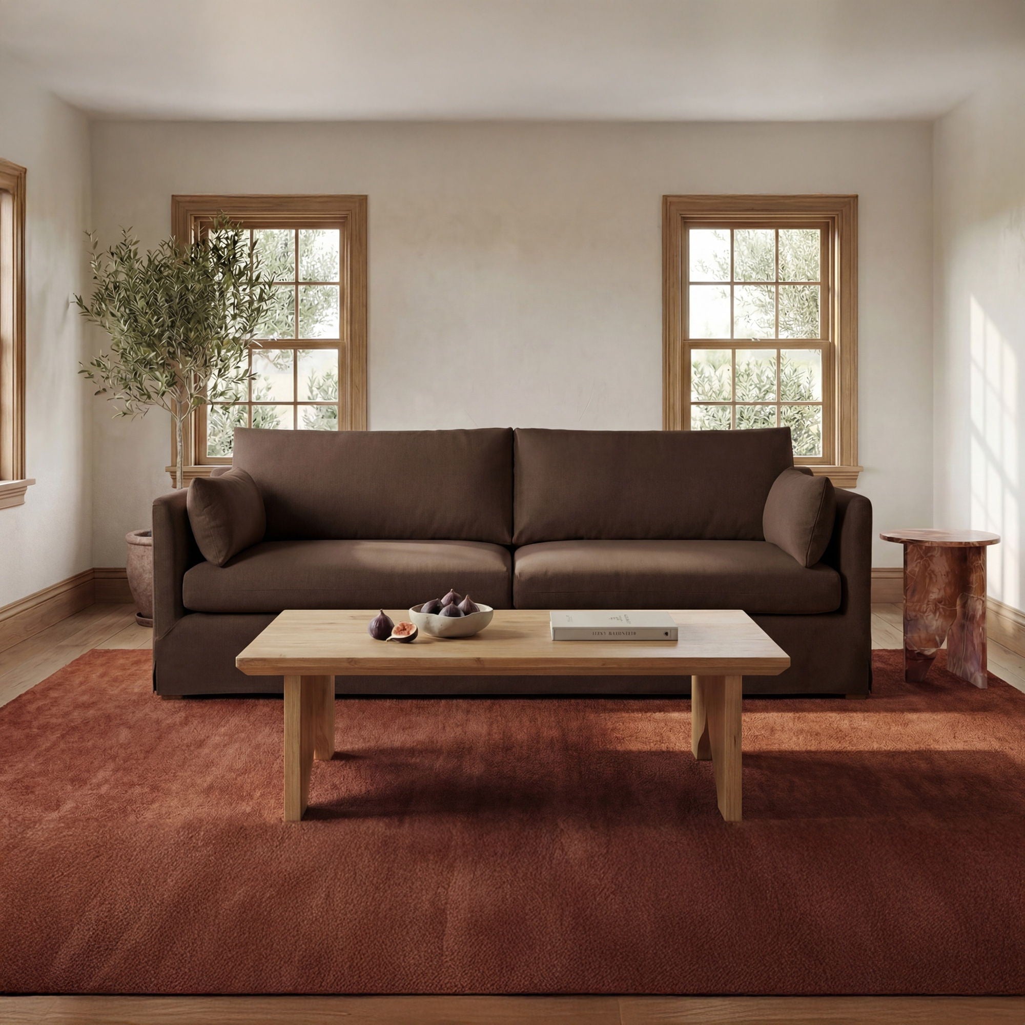 Shea - Sofa - Dark Brown